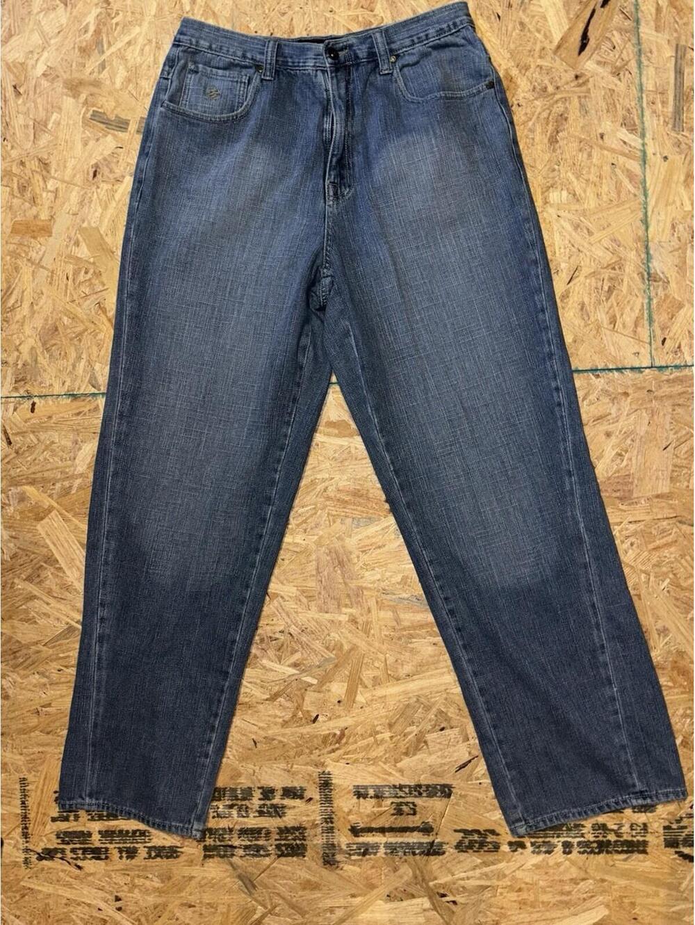 Rocawear Men’s 34x33 Straight Leg Dark Wash Jeans 100% Cotton